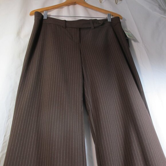 Trousers, INC INTERNATIONAL CONCEPT With Tags, Size 8, Brown Pinstripe, Washable - Picture 1 of 9
